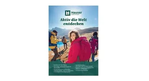 Das Plakat des ersten Verkaufsförderungspakets zu Hauser Exkursionen.