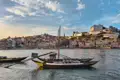 Traditionelle Rabelos auf dem Douro in Porto.