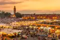 Nachtmarkt auf dem Djemaa el-Fna in Marrakesch.