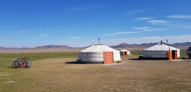 Jurtencamp Gercamp Radreise in der Mongolei