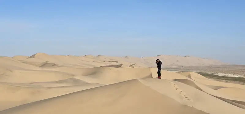 Sanddüne Dünenmeer   Wüste Gobi Radreise Mongolei