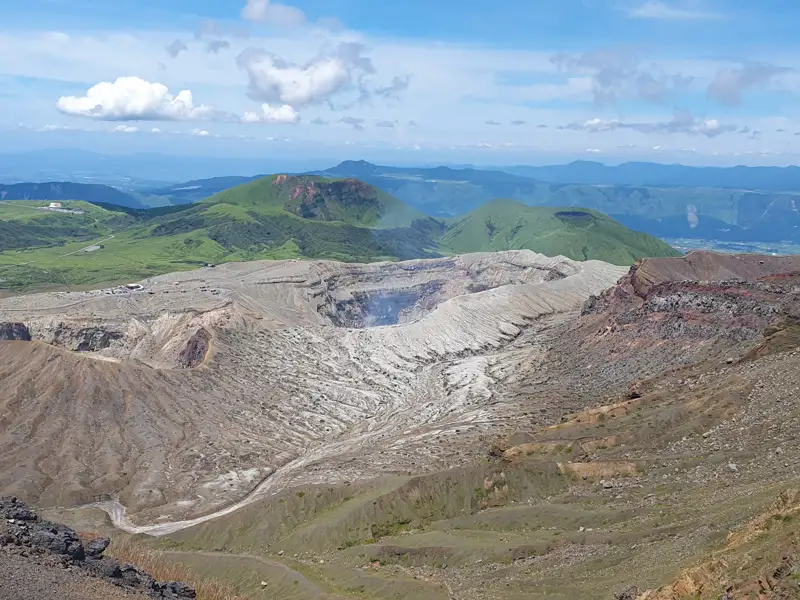 Abbild eines Vulkankraters.