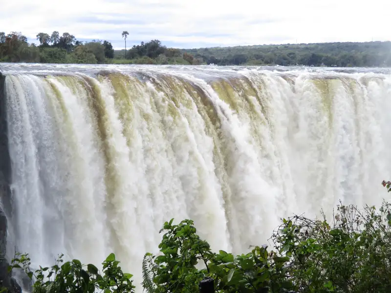 Tosende Wassermassen eines Wasserfalls.