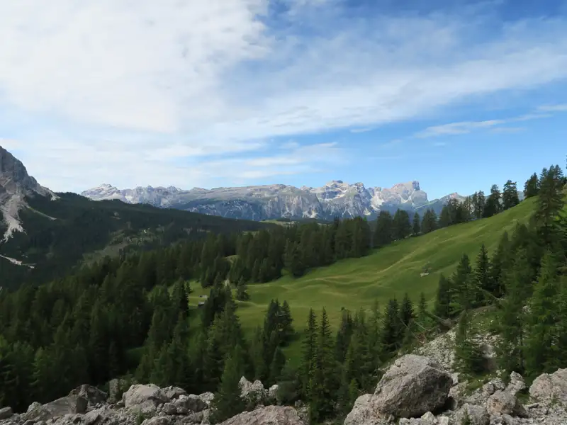 Aussicht auf die Dolomiten.