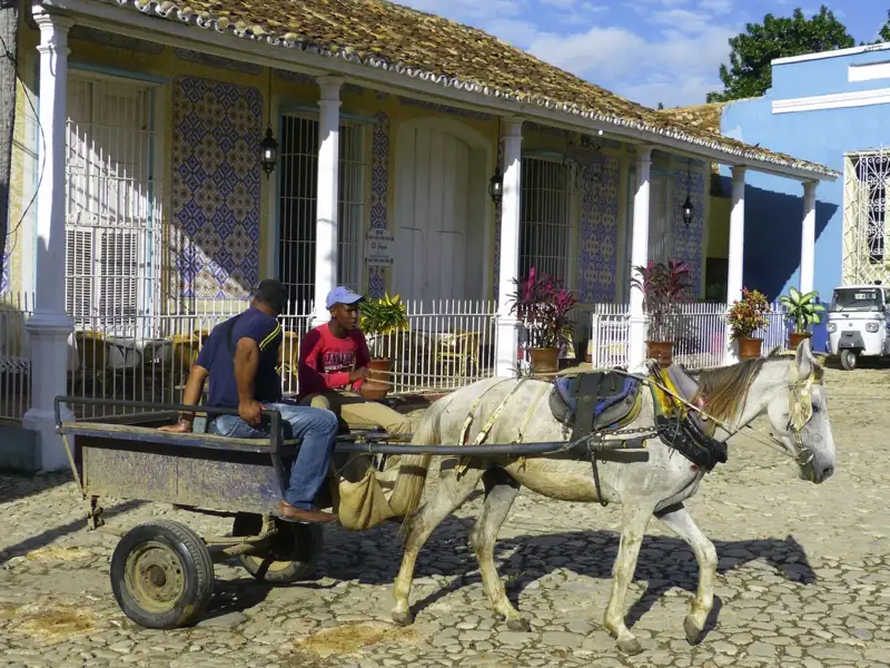 Bunte Oldtimer, die auf einer Straße in Havanna, Kuba, geparkt sind.