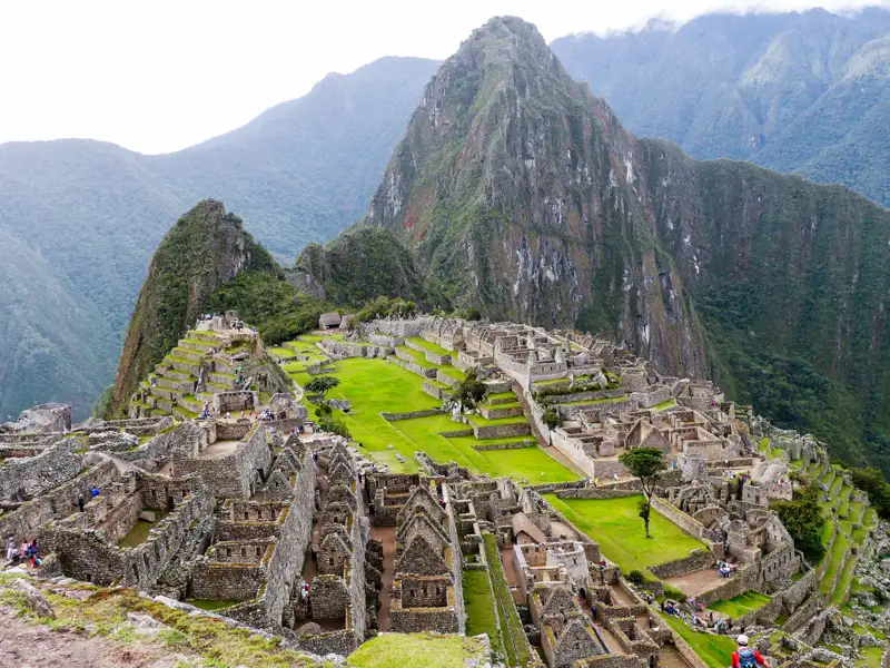 Die Inka-Stadt Machu Picchu in den Anden Perus.