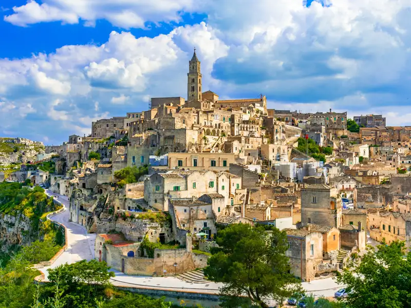 Historische Stadt Matera in Italien.