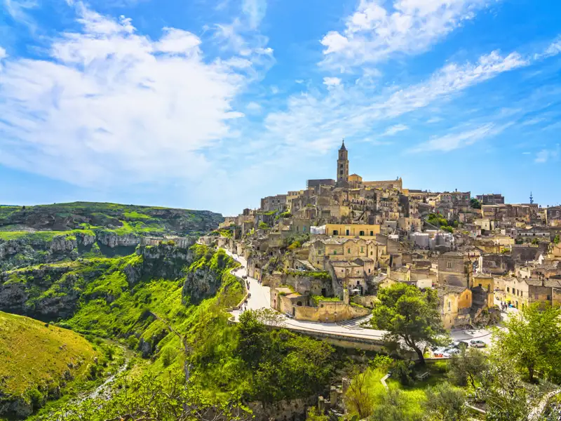 Historische Stadt Matera in Italien.