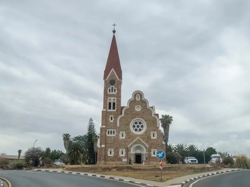 Christuskirche in Windhoek, Namibia, ein historisches Wahrzeichen.