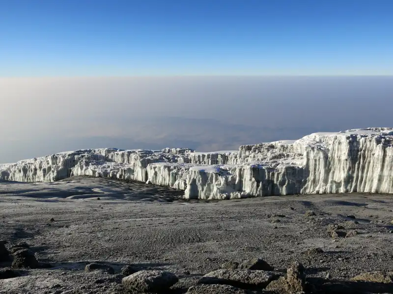 Eisformationen am Kilimandscharo.