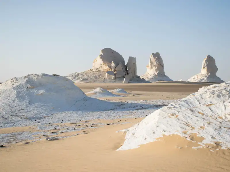 Kalksteinformationen in der Weißen Wüste.