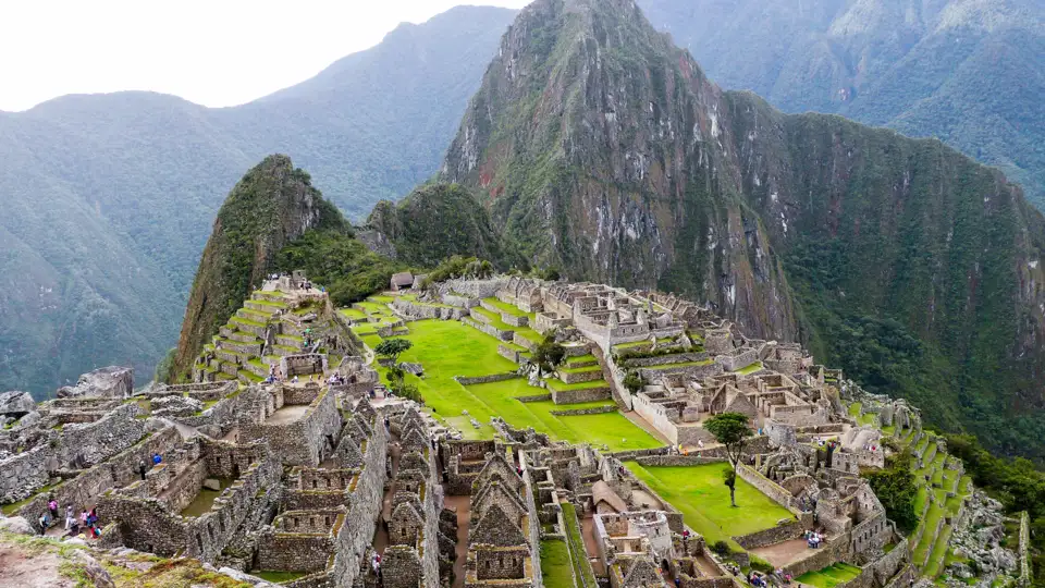 Die Inka-Stadt Machu Picchu in den Anden Perus.